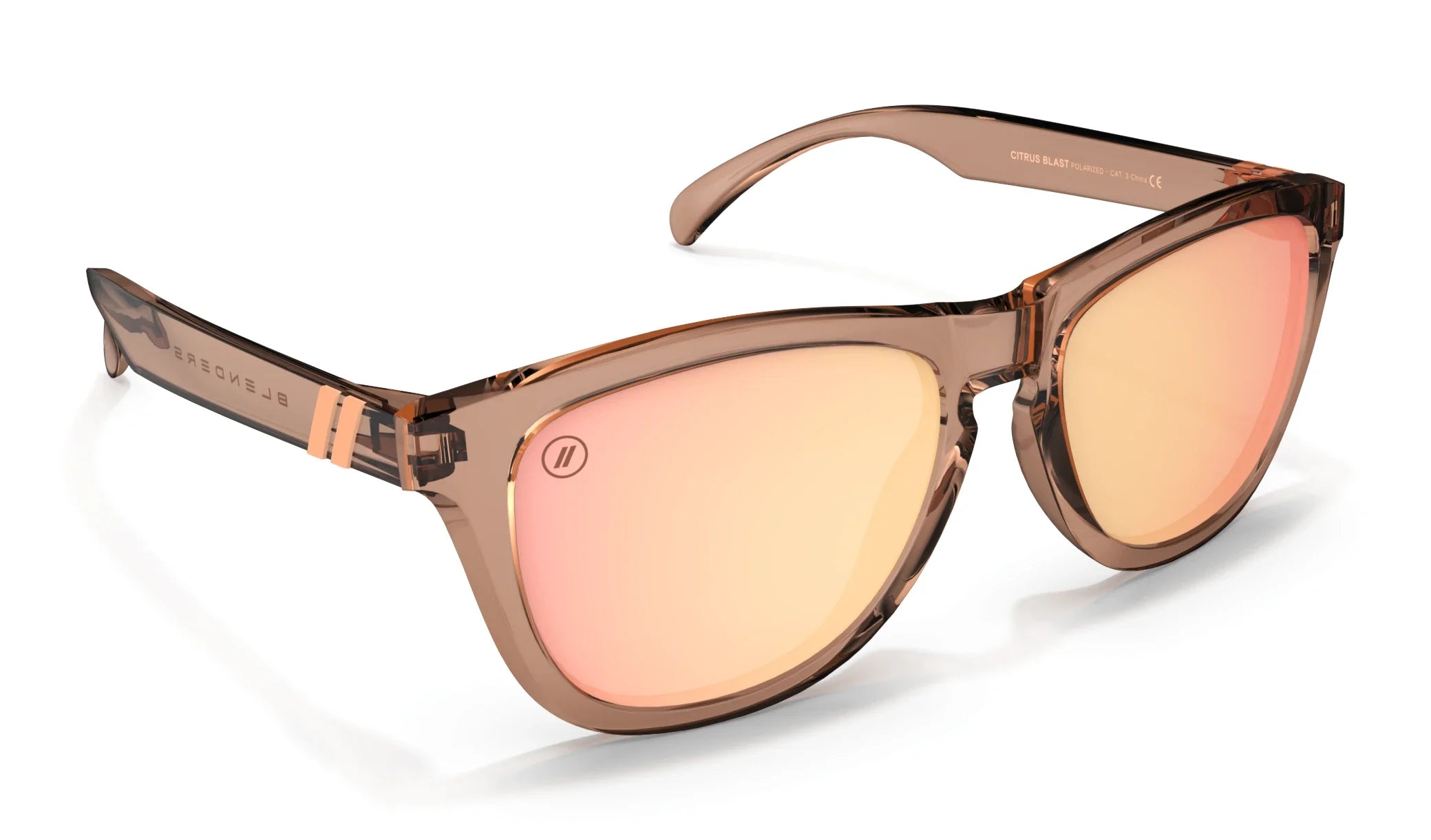 Citrus Blast Sunglasses - Light Gold Polarized Lens With Crystal Tan Frames Sunglasses | $38 US | Blenders Eyewear