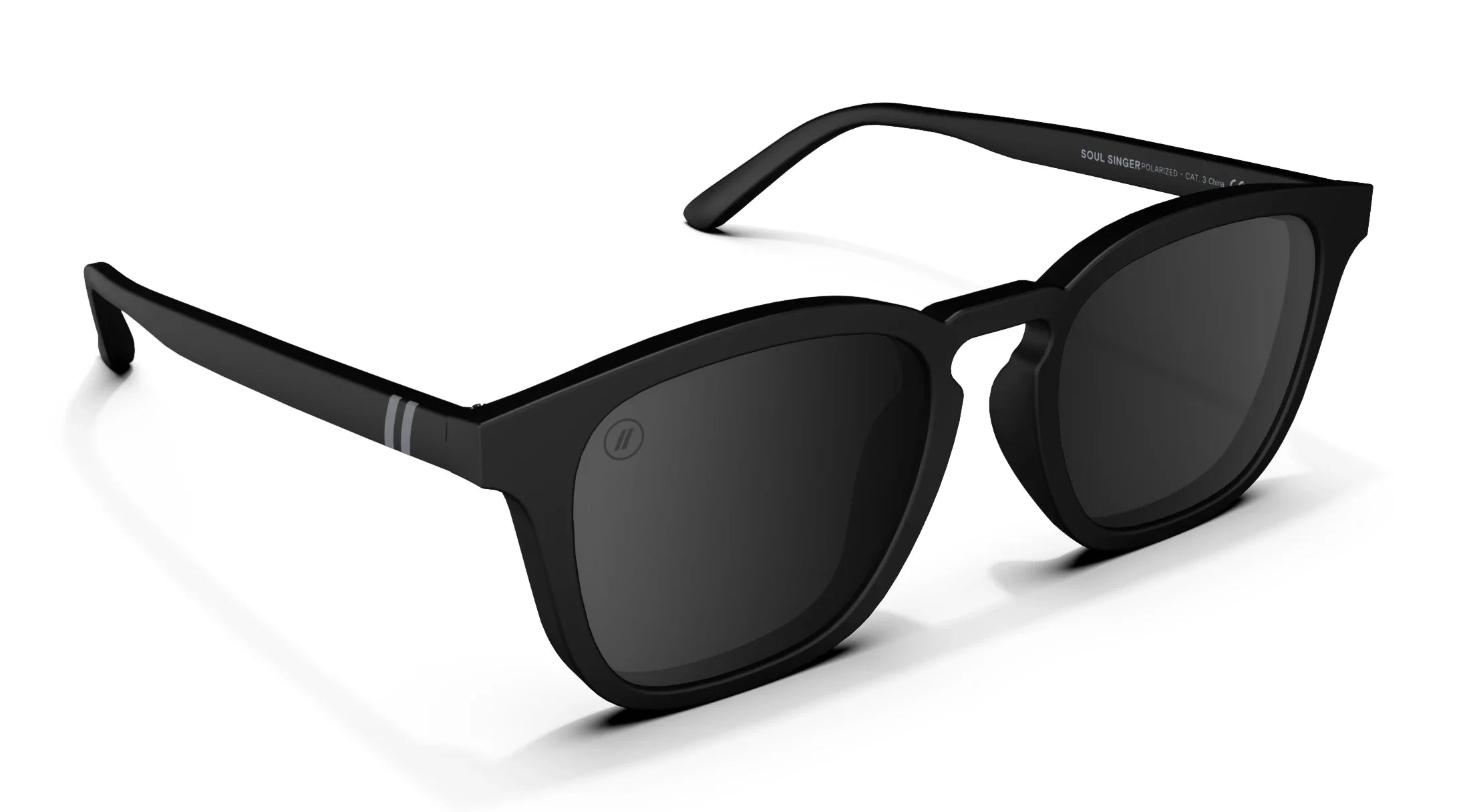 Soul Singer Polarized Sunglasses - Matte Black Rubber Frame & Smoke Lens Sunglasses | $49 US | Blenders Eyewear