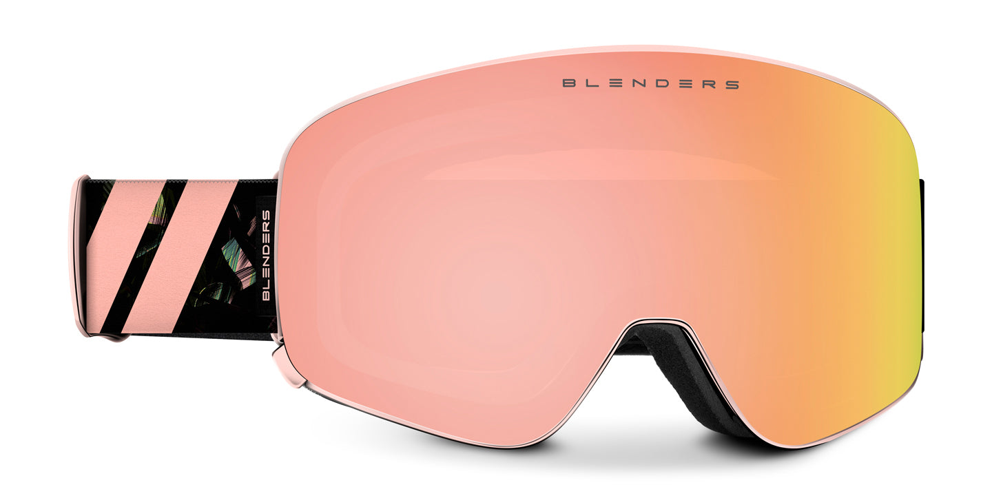 JJ Pacific | Aura Snow Goggles - Crystal Champagne Lens & Matte Blush Frame