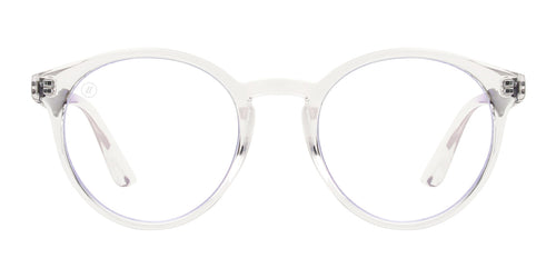 Clearly Wild Blue Light Glasses - Crystal Clear Round Frame With Blue Light Blocking Clear Lens