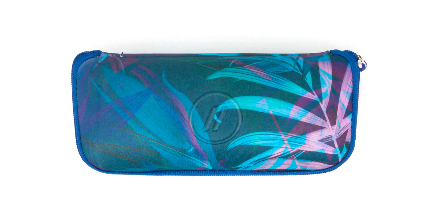 Lucent Case - Blue & Purple Tropical Sunglass & Eyeglass Case EVA Case | $10 US | Blenders Eyewear